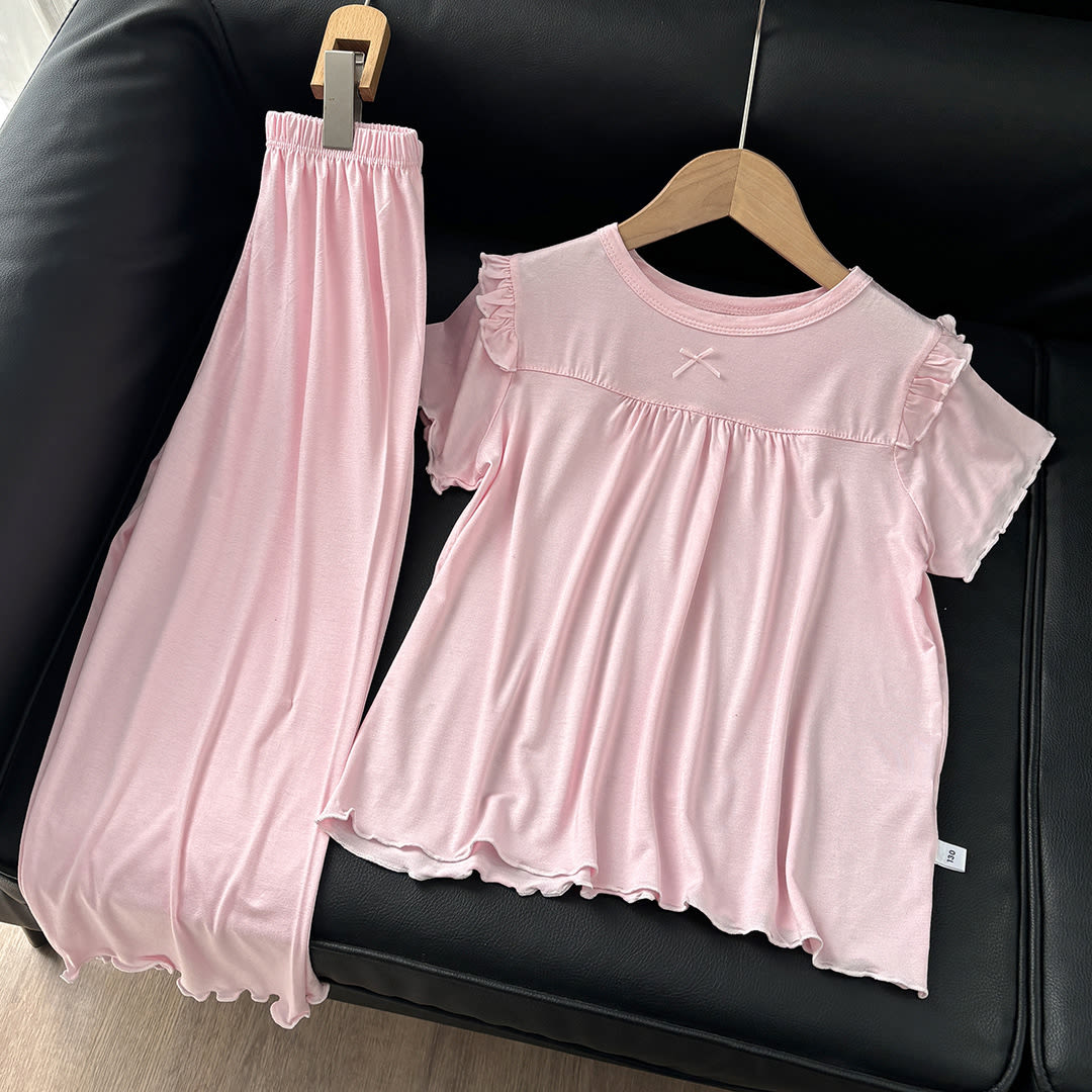 Girls' Short Sleeve Pajamas Homewear Suit view 6