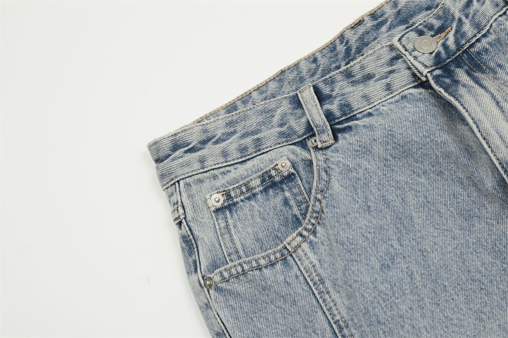 Punk Overalls Denim Trousers Men's Fashion Brand Stitching view 14