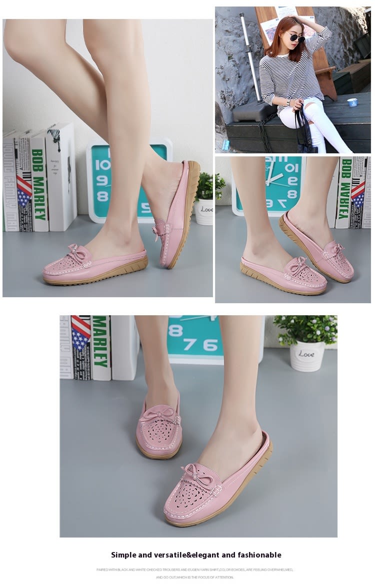 Women's Sandals, Non Slip And Wear-resistant, With A Toe Cap And A Half Trailer In Large Size view 21