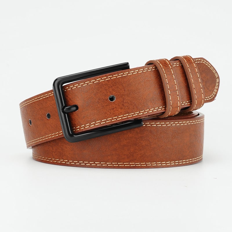 Retro Style Men's Leather Belt Belt New view 4
