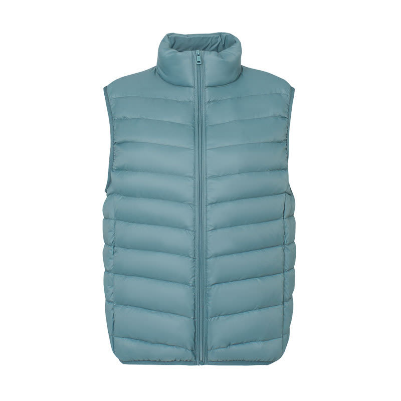 Stand Collar Outer Wear Slimming Plus Size Down Vest Vest view 17
