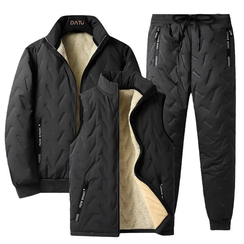 Autumn And Winter Men's Thermal Three-piece Suit view 5