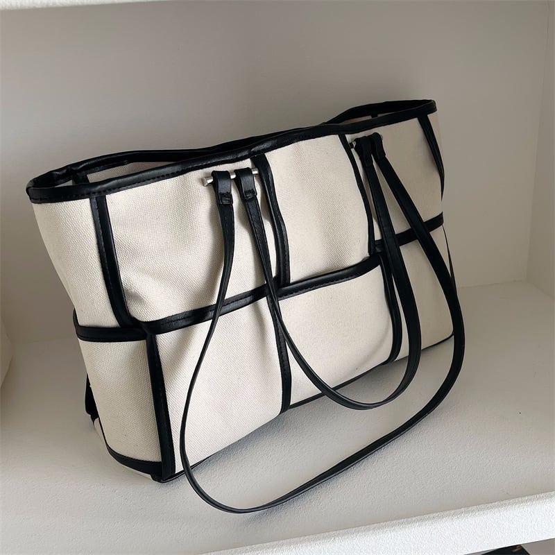 Ladies Large Capacity Canvas Shoulder Bag view 3