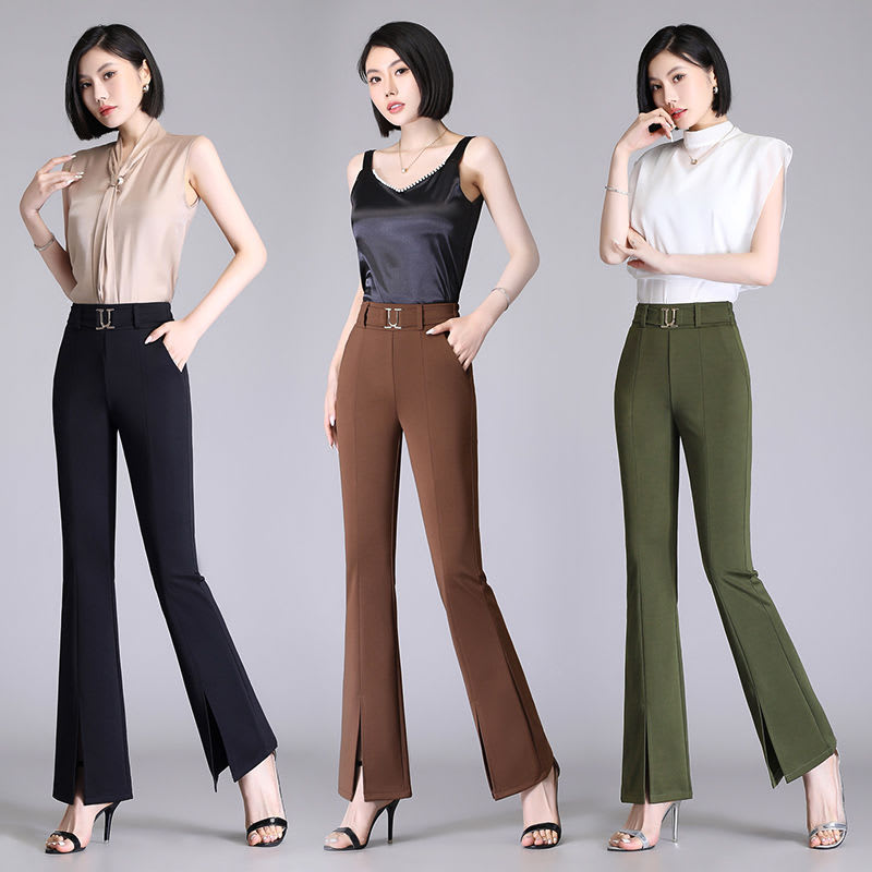 Women's Fashion High Waist Slimming Bell-bottom Pants view 2