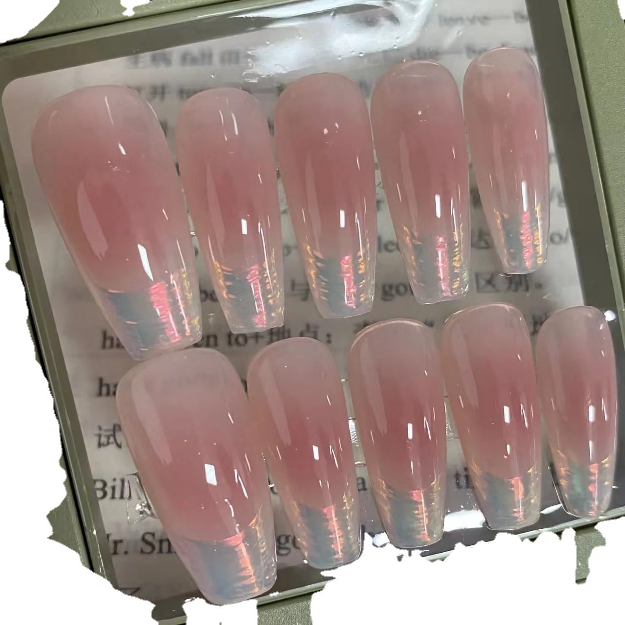 Blush Pleated French Handmade Manicure Wear Nail Fake Nails view 9