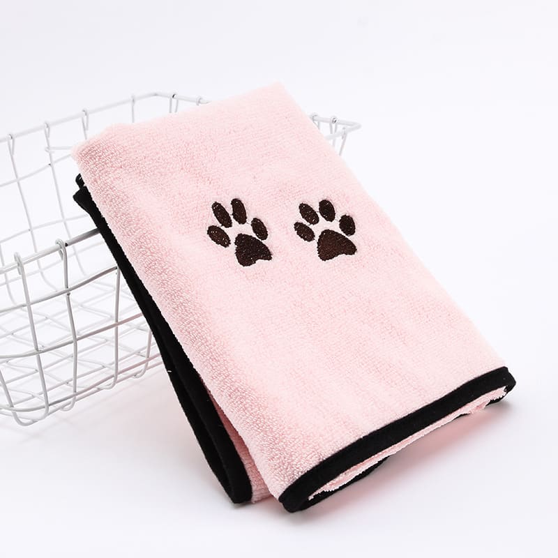 Solid Color Printed Microfiber Pet Towel view 1