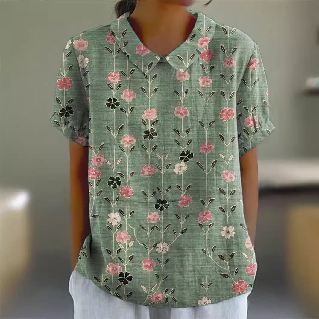Shirt Women's Short Sleeve Creative Retro Floral view 5