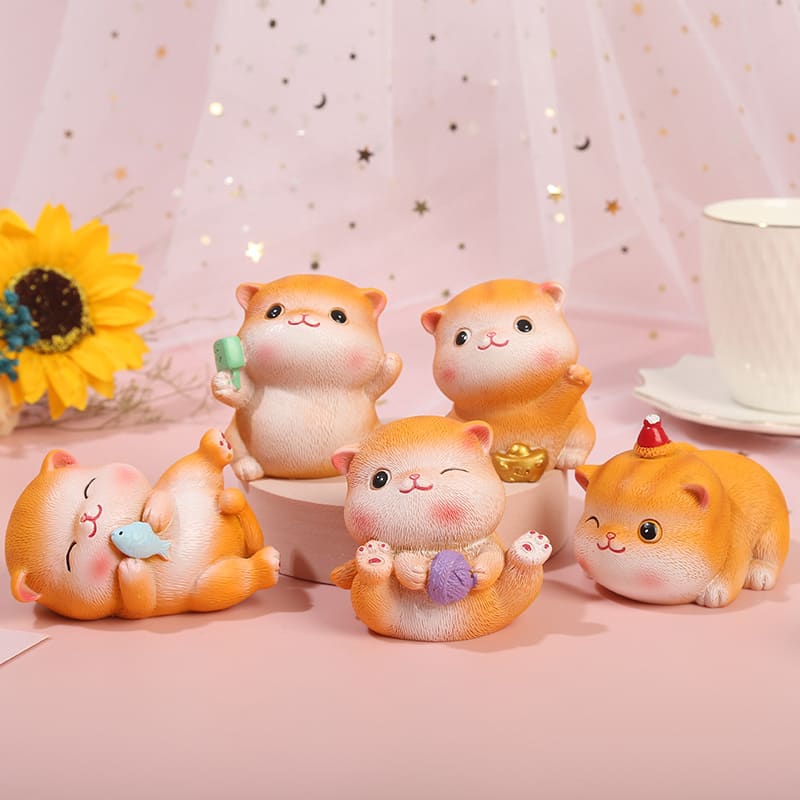 Cartoon Cute Cat Children's Room Cute Resin Decorations view 11