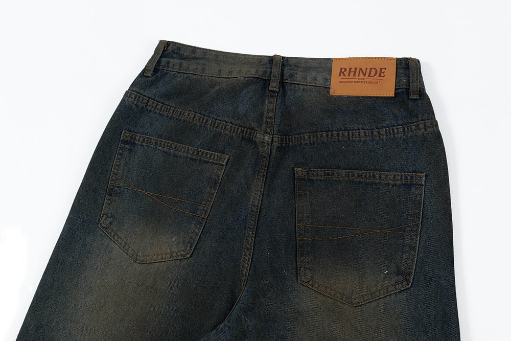 Make Old Ripped Dirty Denim Trousers For Men view 11