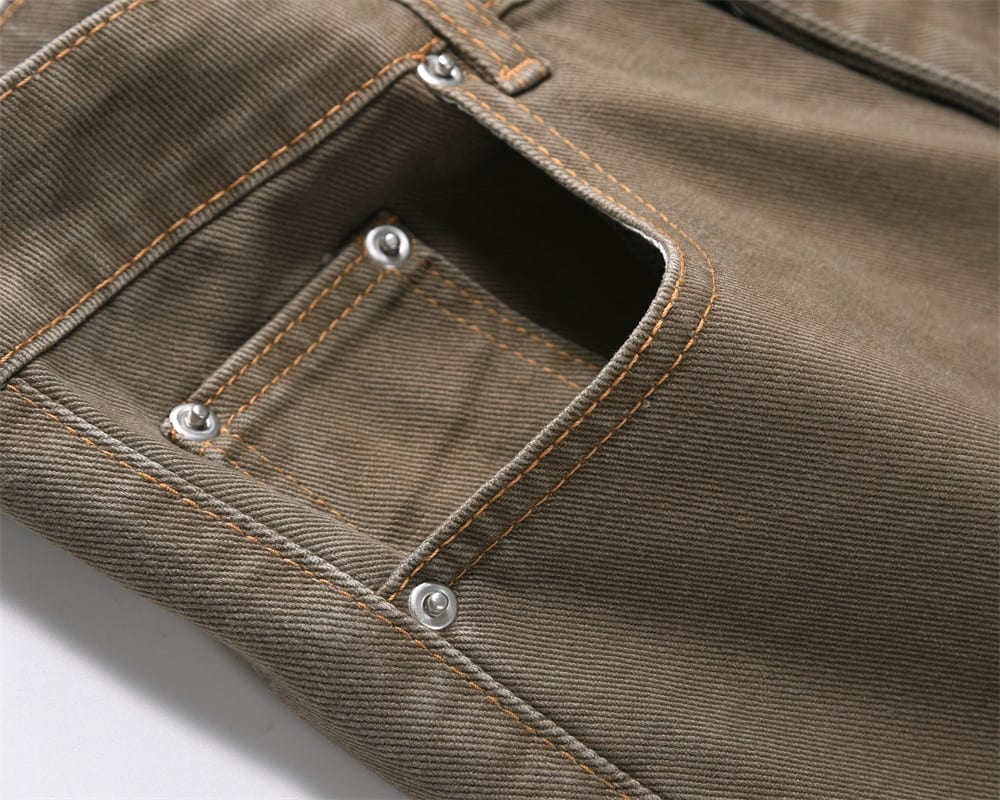 American Retro Denim Straight-leg Trousers Men view 12