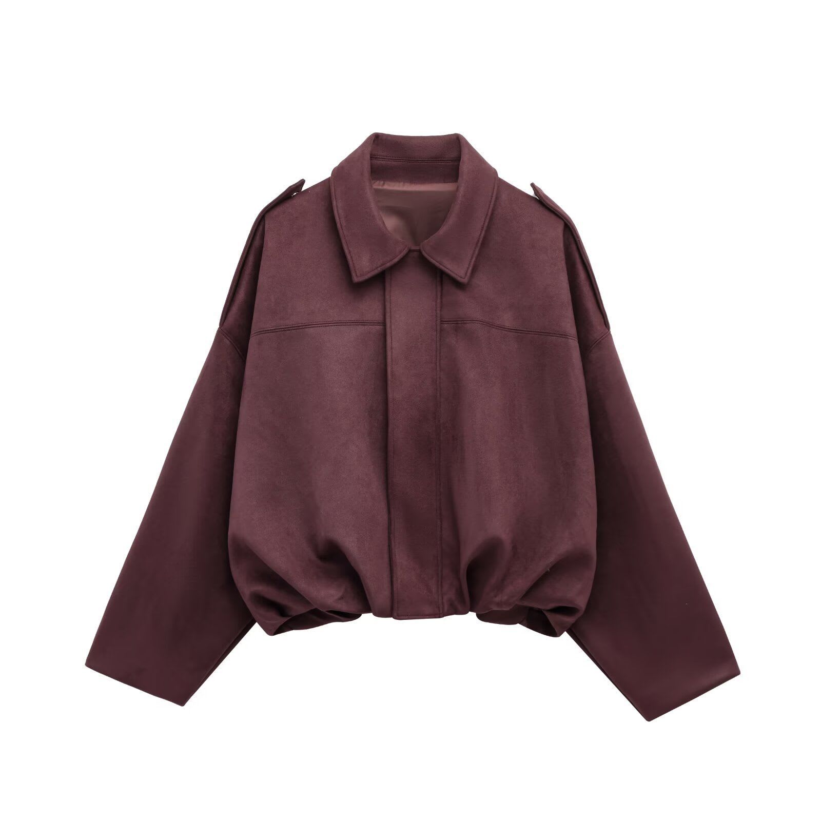 Faux Suede Texture Pilot Jacket - Men's Casual Zip Up Coat with Soft Touch Finish for Daily Wear view 12
