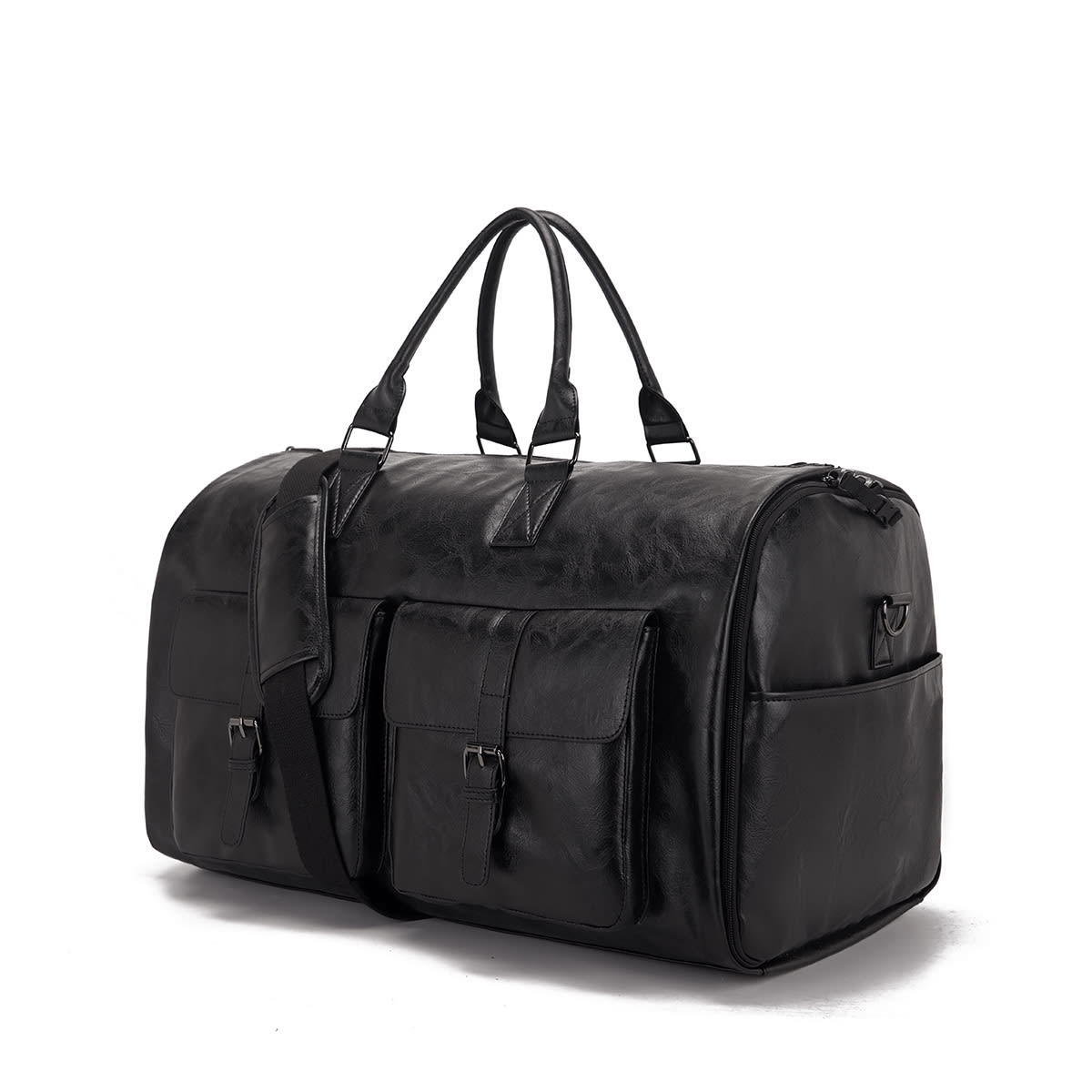 Travel Convenient Portable Garment Bag PU Leather Luggage Bag view 3