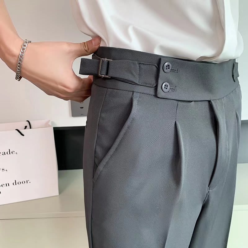 Men's High-waisted Trousers Draping Spring And Autumn High-grade Straight Pants view 3