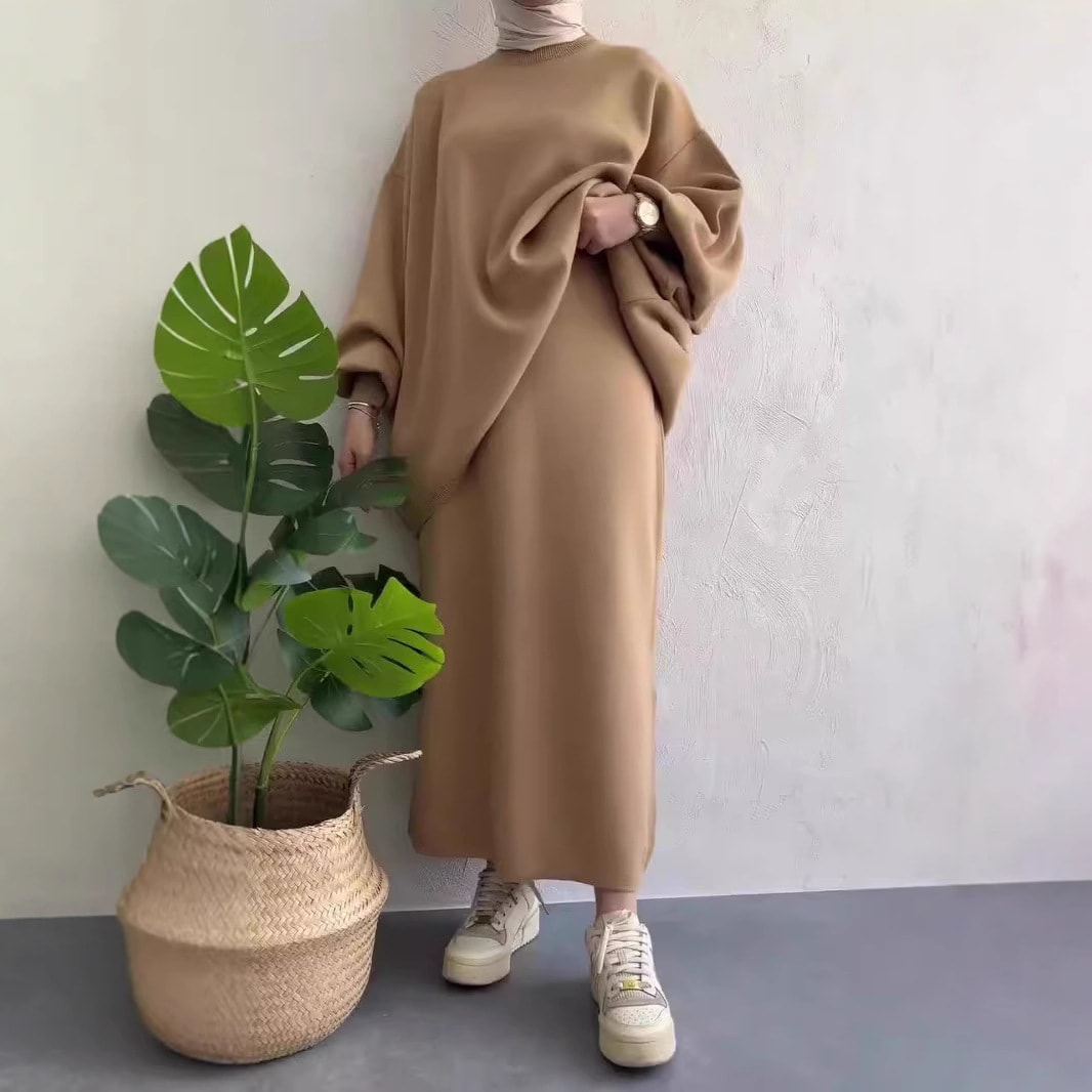 Women's Fashion Loose And Warm Knitting Suit view 12