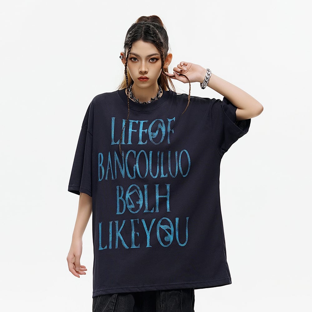Fashion Letter Print Short-sleeve T-shirt Men view 21