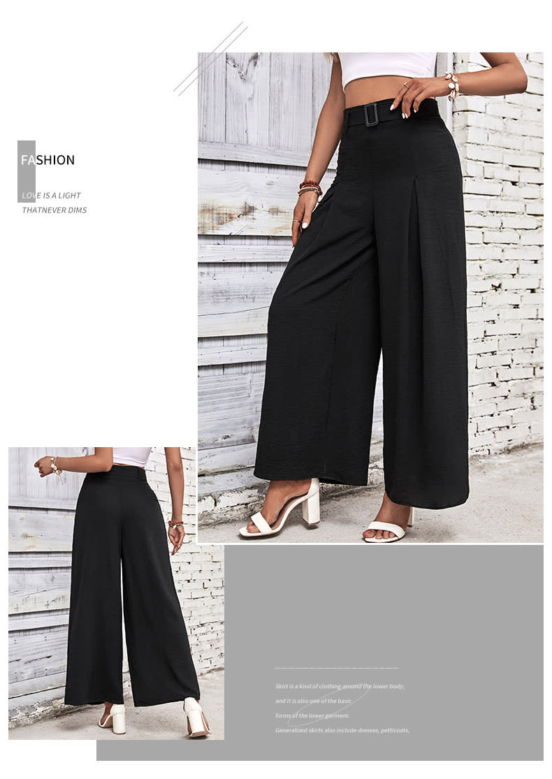 Foreign Trade High Waist Wide Leg Casual Trousers view 9