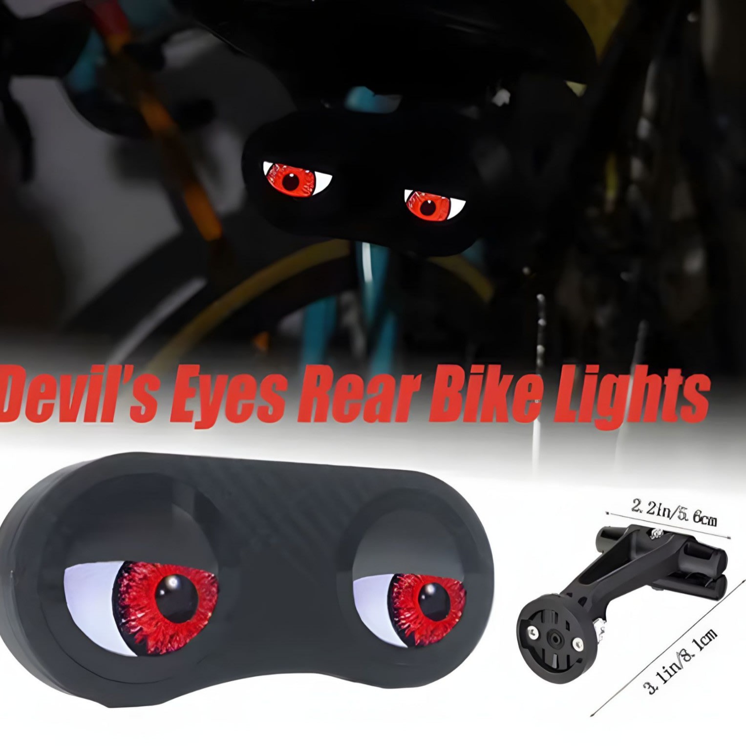 App Control Devil Eye Light Bicycle Motorcycle Decoration Single And Double Screen view 4