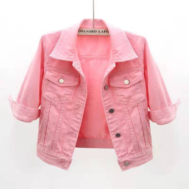 Spring And Summer Korean-style Mid-sleeve Denim Coat view 2