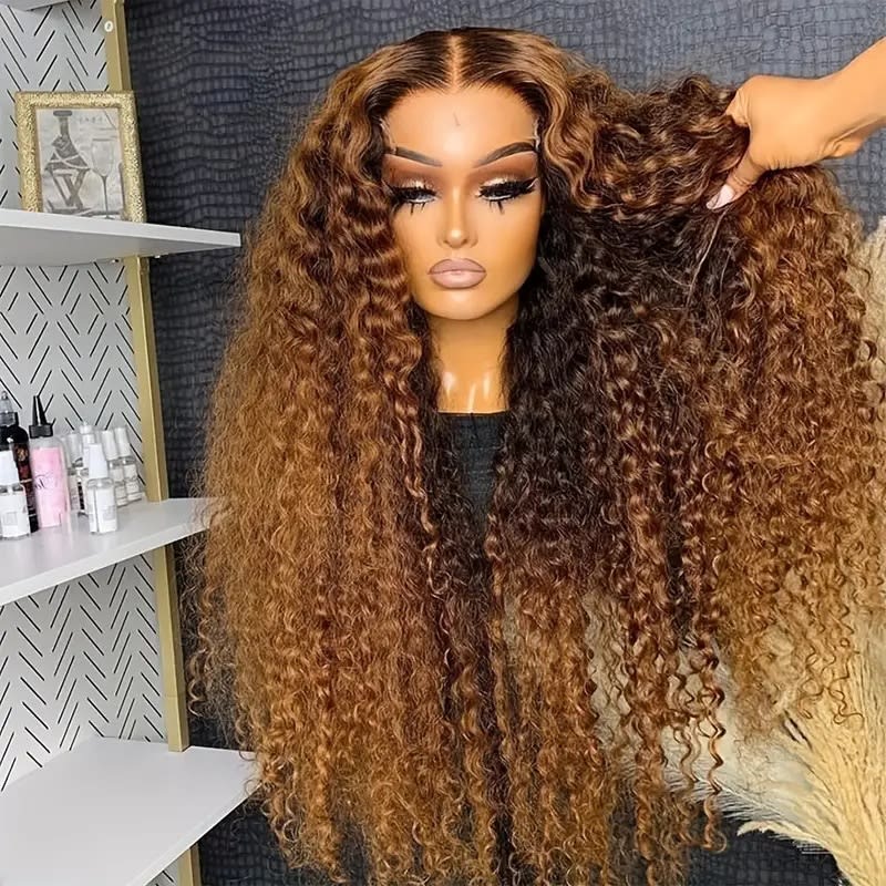 Small Volume Wound Tube Afro Long Curly Wig view 4