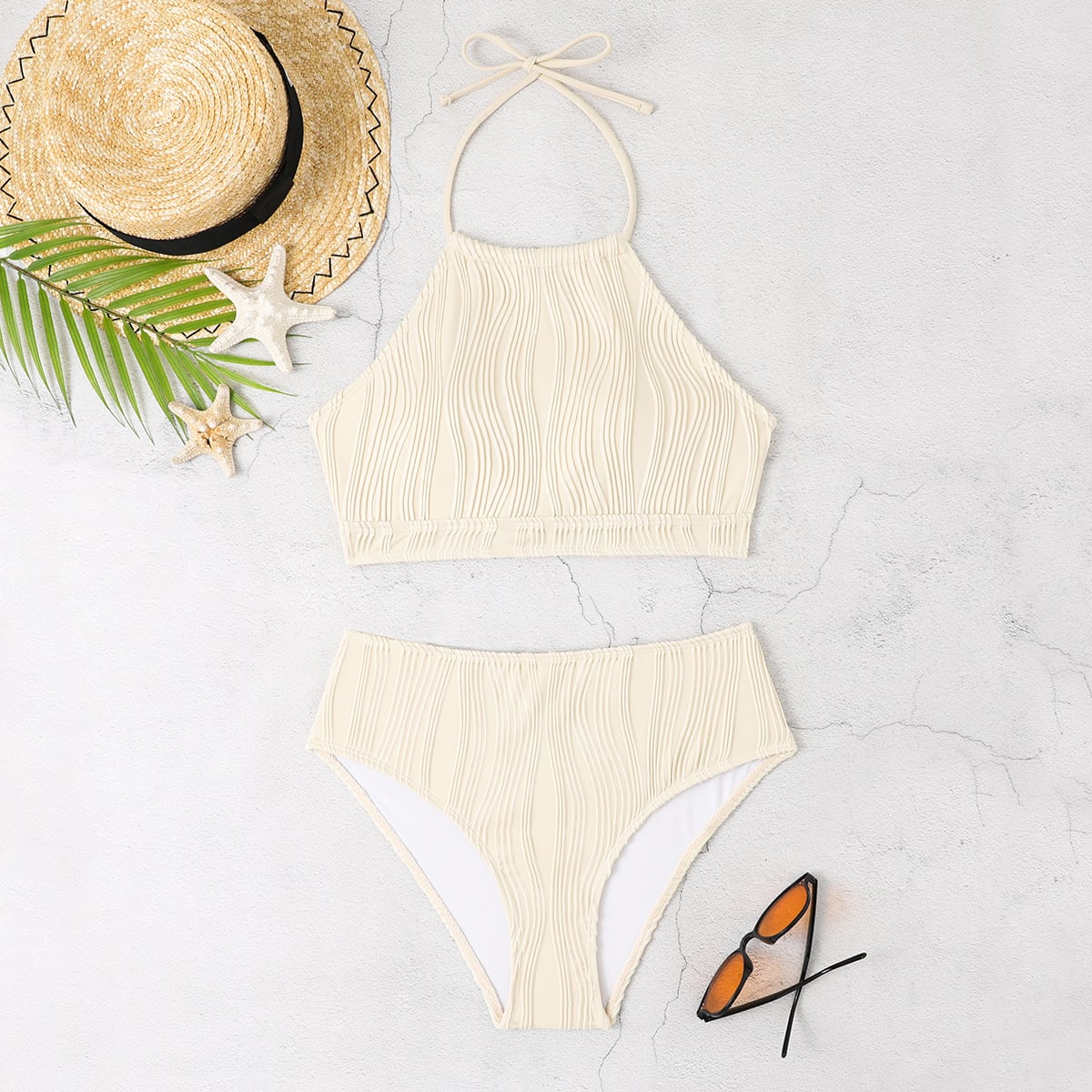Fashion High Waist Apron Conservative Swimwear view 6
