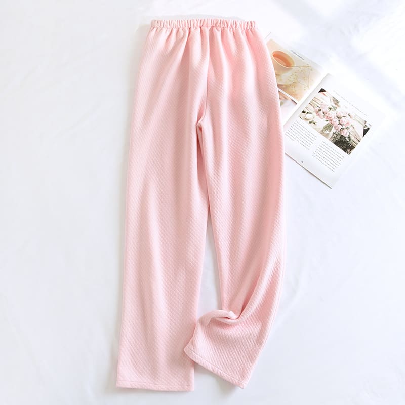 Cotton Air Layer Couple's Thickening Trousers With Side Pockets view 4