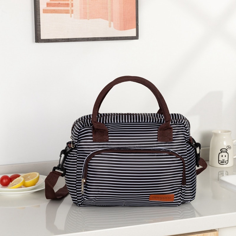 Oxford Cloth Insulation Portable Lunch Bag Outdoor view 12