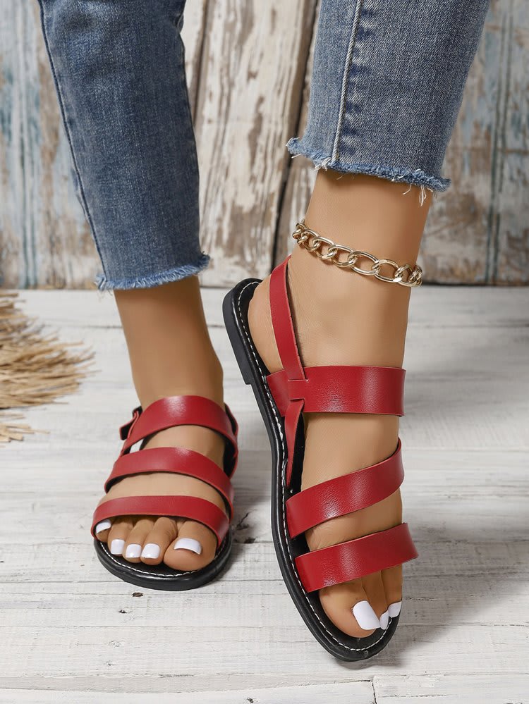 Fashion Round Toe European And American Beach Roman Women's Sandals view 5