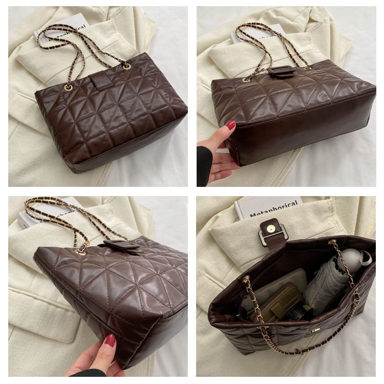 Women Shoulder Bags New Trendy Chic Chanel-style Rhombus Chain Bag view 11
