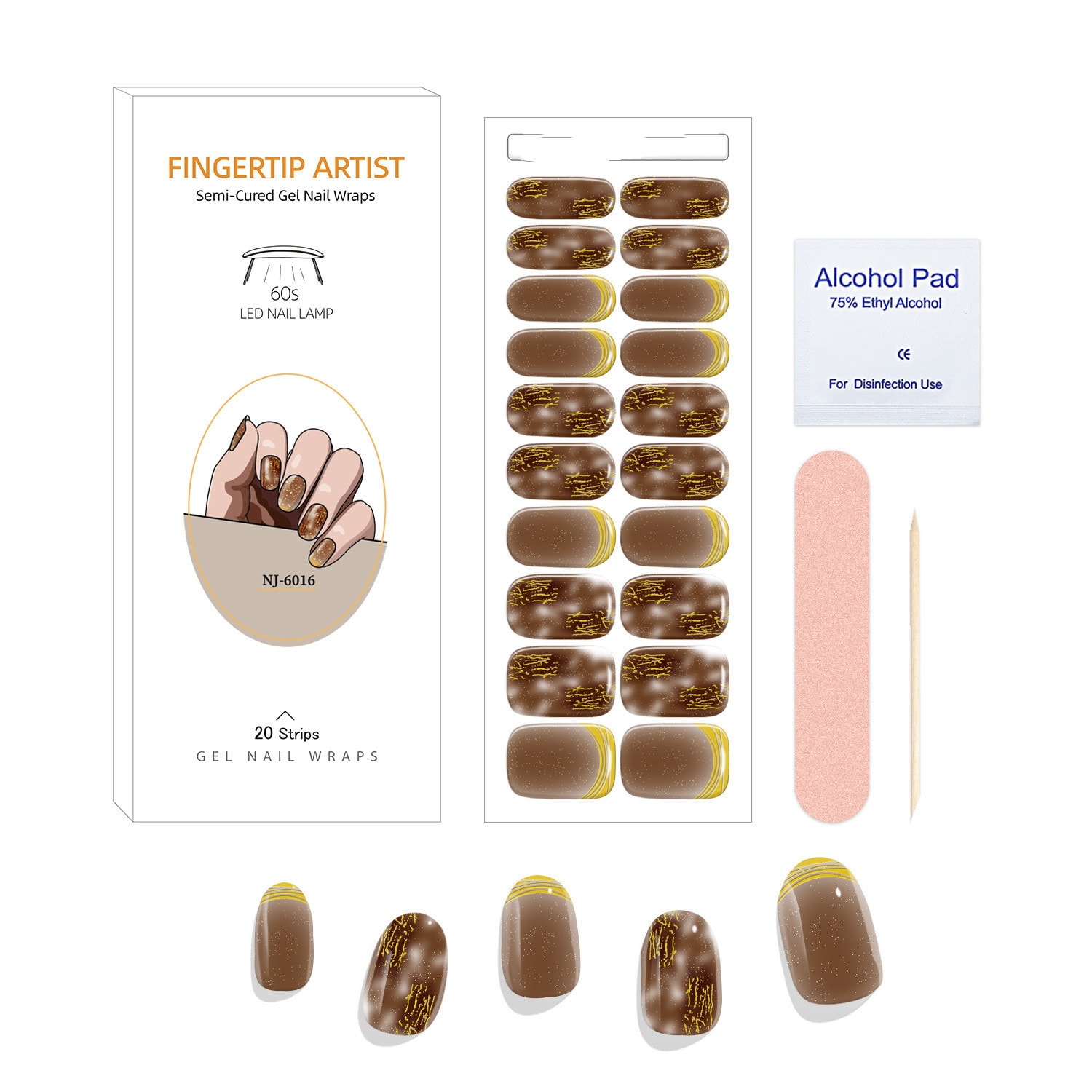 UV Semi-curing Gel Nail Stickers view 23