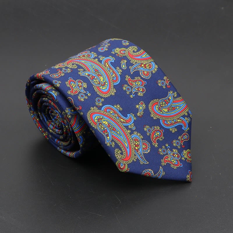 Super Soft Bohemian Silk Ties Men's Fashion 75mm Necktie view 44