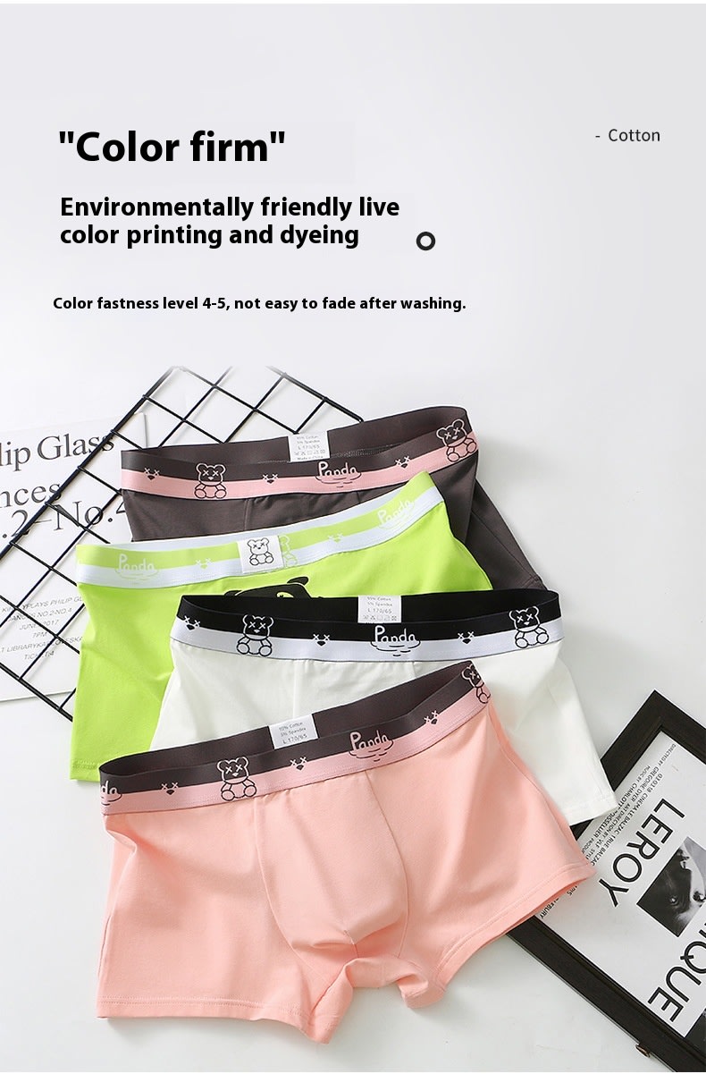Breathable Teddy Bear Printed Men's Boxer Shorts view 4