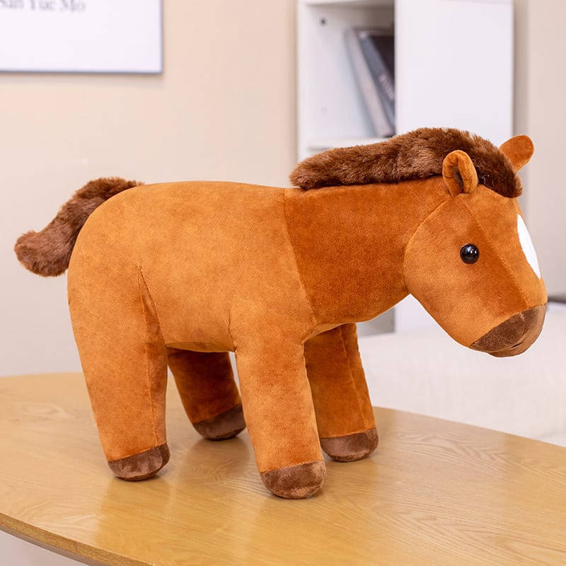 Sitting Horse Hair Plush Toy Creative Doll Pillow view 11