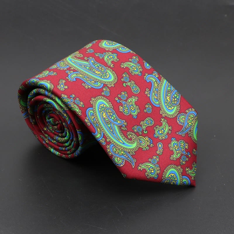 Super Soft Bohemian Silk Ties Men's Fashion 75mm Necktie view 46