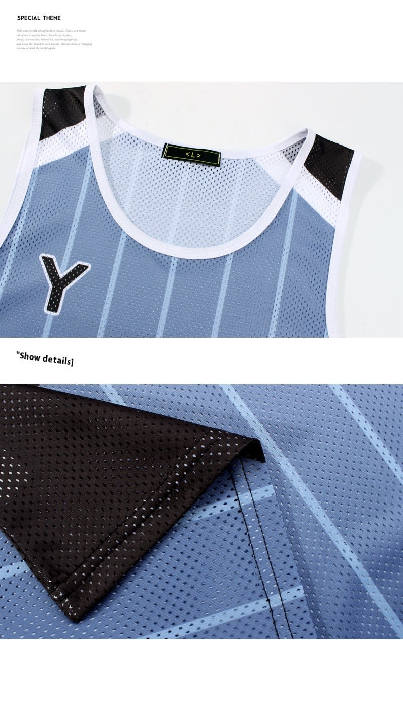 Quick-drying Striped Training Sleeveless Breathable Exercise Vest view 6