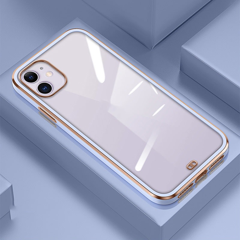 Straight Edge Transparent Soft Case Plating Protective Sleeve view 5