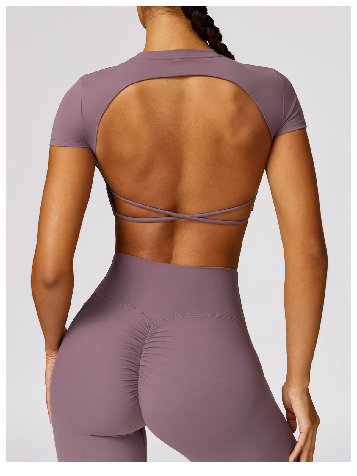 Women's Brushed Back Skinny Running Sports Outerwear Quick-drying Workout Clothes Suit view 10