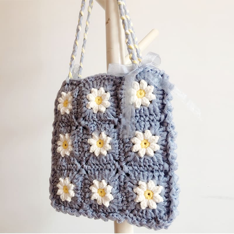 Handmade Diy Delivery Tool For Free Tutorial Woven Ribbon Bag view 14