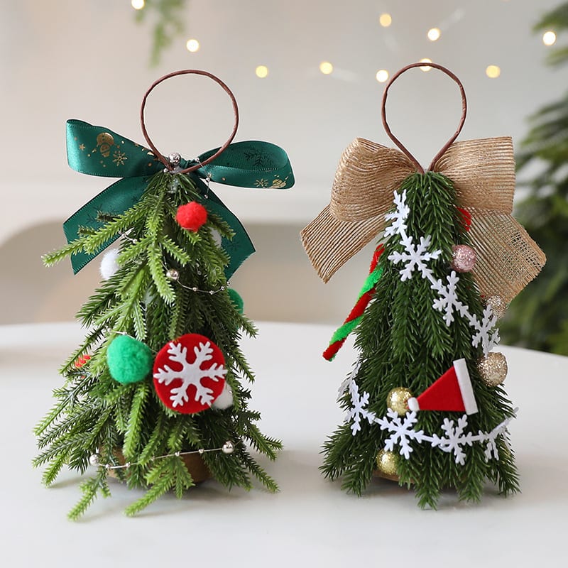 Mini Christmas Tree Ornaments Diy Christmas Decorations Home Bedroom Party Decorations Desktop Children New Year Christmas Gift view 3