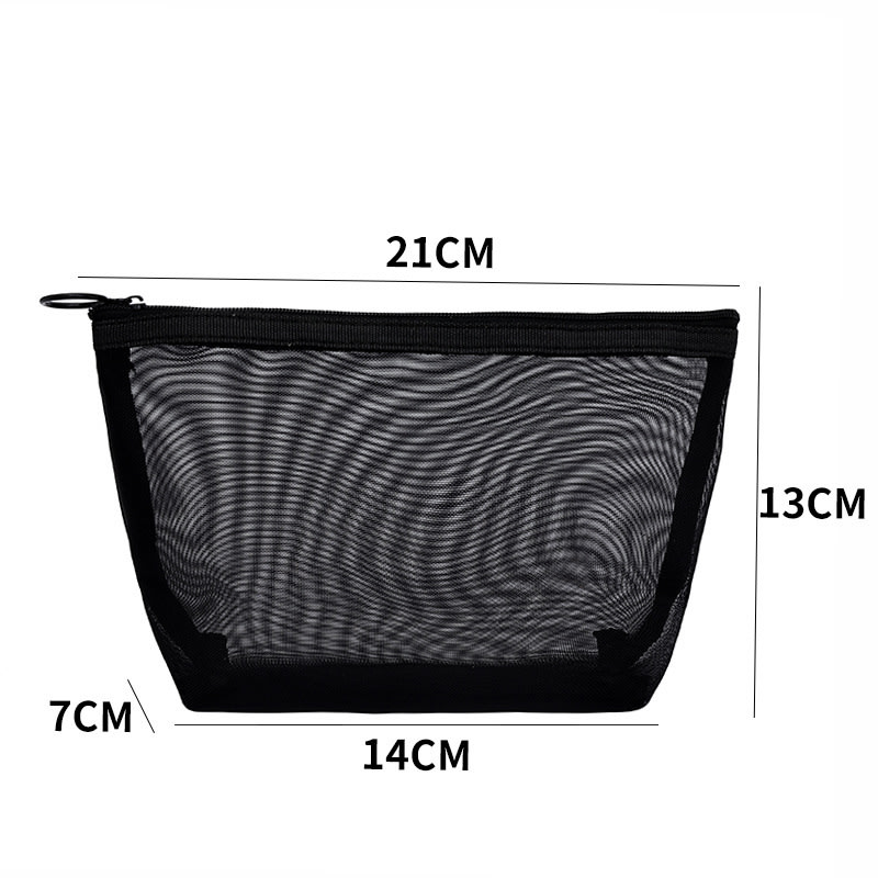 Mesh Cosmetic Bag Storage High-grade Transparent view 7