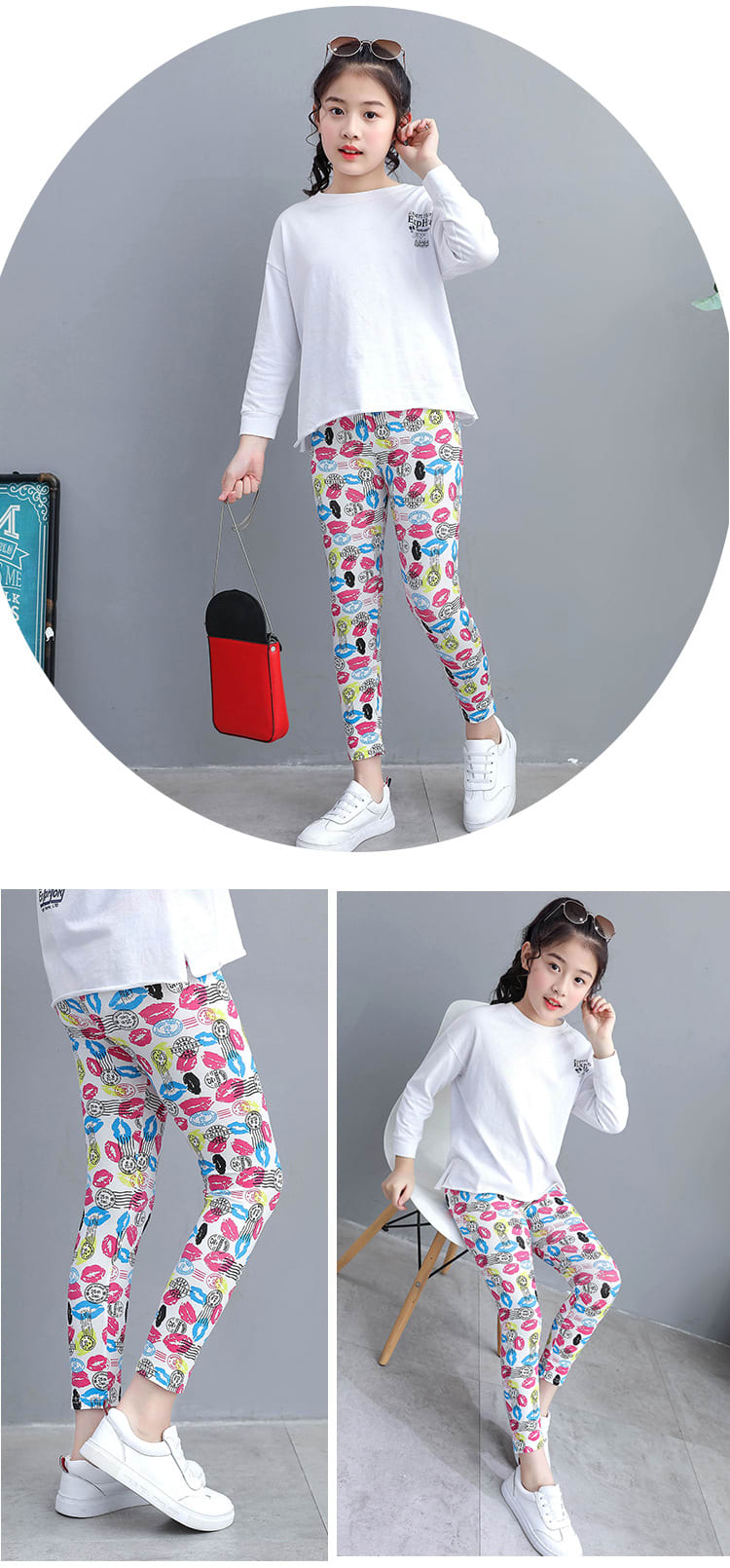 Leggings Modal Cropped Pants Outer Wear Girls' Stretch Tights Classical view 28