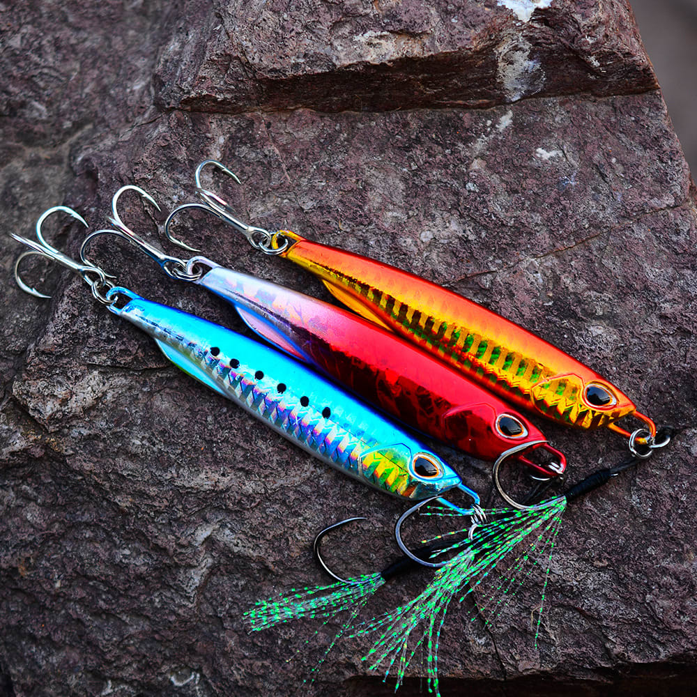 Luya Bait Submerged Tossing Lure Iron Plate Luminous Fish Lead With Treble Hook view 8