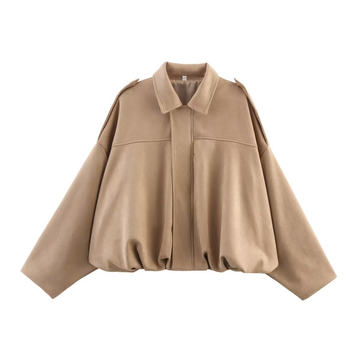 Faux Suede Texture Pilot Jacket - Men's Casual Zip Up Coat with Soft Touch Finish for Daily Wear view 14