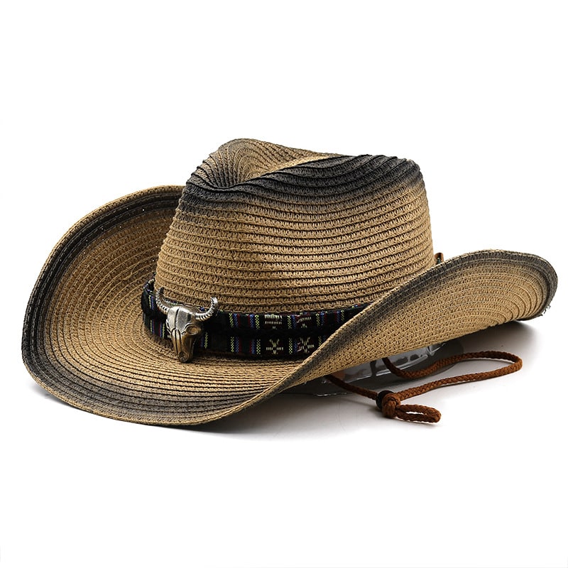 Denim Ethnic Style Straw Hat Men And Women Outdoor view 19