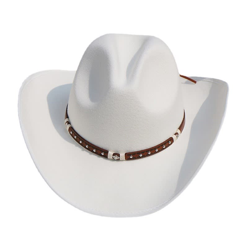 Men's Felt Riding Woolen Cowboy Hat view 3