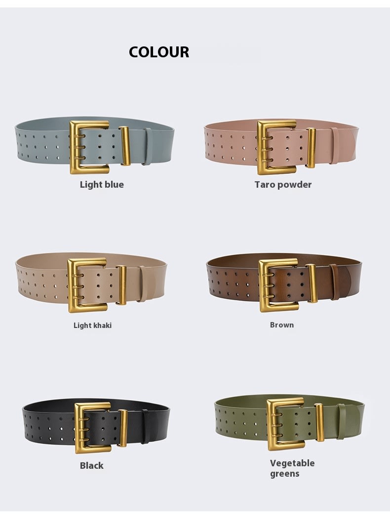 Three Button Waist Belt With Personalized Decorative Needle Buckle view 2