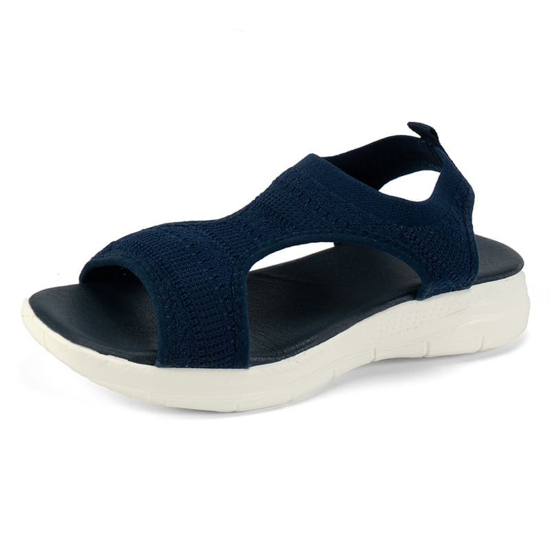 Women's Flyknit Sandals Hollow Peep-toe Roman Shoes view 16