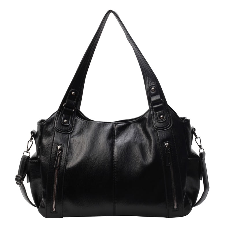 Retro Large Capacity Shoulder Bags Autumn And Winter Zipper Crossbody Bag For Women Handbags view 2