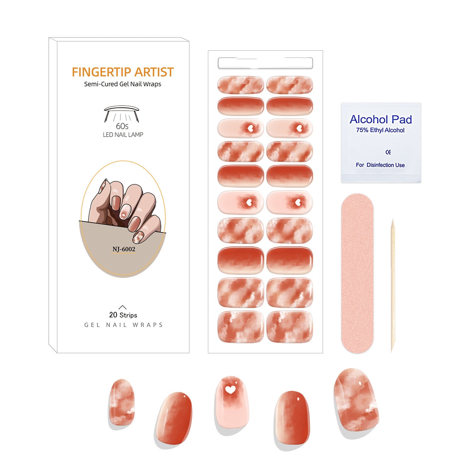 UV Semi-curing Gel Nail Stickers view 33