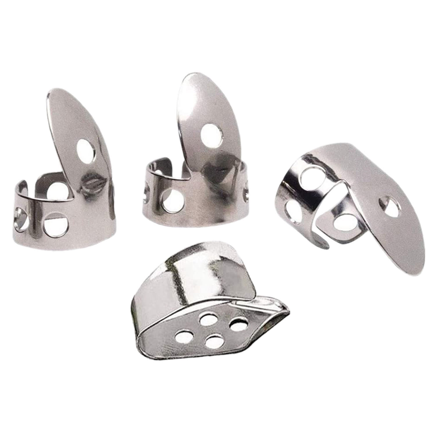 Metal Musical Instrument 4PCs Guitar Metal Finger Stall view 4