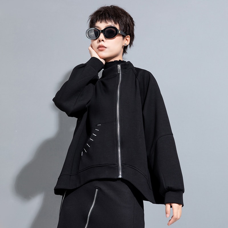 Spring And Autumn Casual Short Coat Irregular With Personality view 4